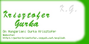 krisztofer gurka business card